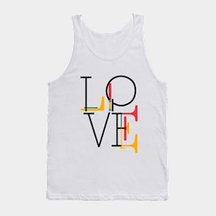 LOVE illustration text Tank Top